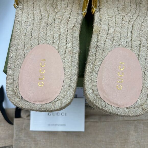 Women’s Gucci interlocking G Leather espadrilles size 37 made in Spain - Picture 7 of 10